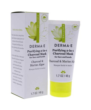 Derma E Purifying 2-in-1 Charcoal Mask - Detoxifying Facial Treatment 1.7 oz - Buy Online on GoSupps.com