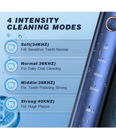 HassoKon Teeth Cleaning Kit with 4 Modes & 4 Heads (Blue) - Ultimate Dental Care Solution - Buy Online on GoSupps.com
