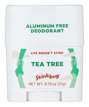 Natural Organic Travel Size Deodorant Stick with Tea Tree Coconut Oil and Activated Charcoal Aluminum Free Deodorant by Stinkbug Naturals 0.75 Ounce Pack of 6