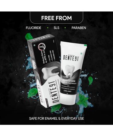 Charcoal Toothpaste for Stain Removal & Whitening | 63% Stain Reduction | Enamel Protection | 80% Whiter Teeth in 3 Days - 70g - Buy Online on GoSupps.com