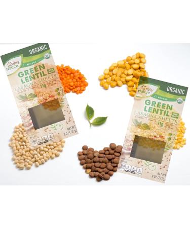 Simply Nature Yellow Lentil Lasagna Sheets Bundle Set - Vegan Organic Plant-Based Pasta, Non GMO Gluten Free, with Reusable Tote - Buy Online on GoSupps.com