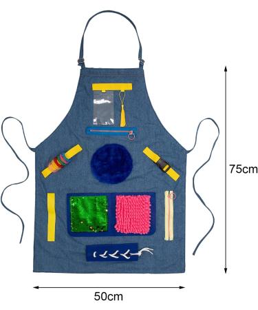 Fidget Apron for Elderly with Dementia - Sensory Activities & Gifts for Seniors | Alzheimer's Fidget Blanket & Toys - Buy Online on GoSupps.com
