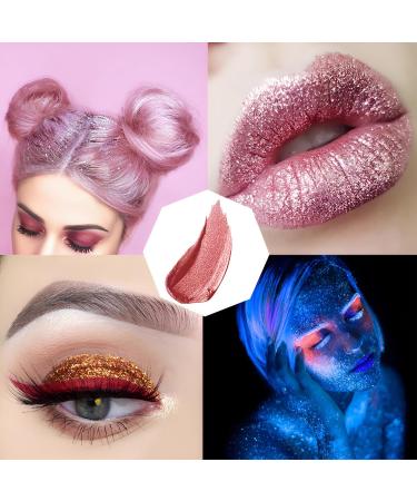 9 Color Gold Eyeshadow & Body Glitter Gel - Holographic Festival Cosmetic Accessories for Eyes Lips & Nails - Buy Online on GoSupps.com