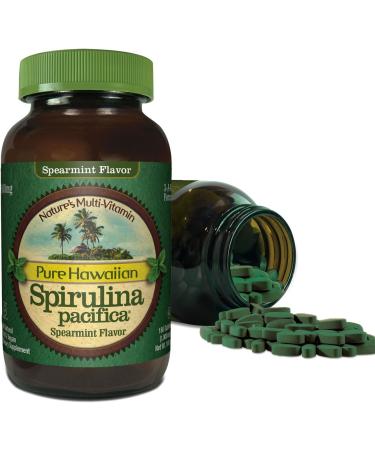 Nutrex Hawaii Pure Hawaiian Spirulina Spearmint 1000mg - 180 Tablets | Premium Superfood - Buy Online on GoSupps.com