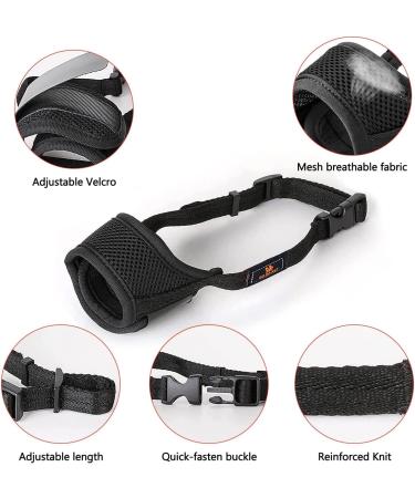 Muzzle for Dogs - Adjustable Velcro Fastener Breathable Mesh Safe for Chewing - Gray M - Buy Online on GoSupps.com