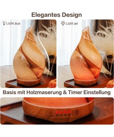 Porseme 280ml Hand Blown Aroma Diffuser - Essential Oil Humidifier with 7 Color-Changing LEDs - BPA Free Quiet & Elegant G6-280ML Desert Aladdin Vase for Apartments - Buy Online on GoSupps.com