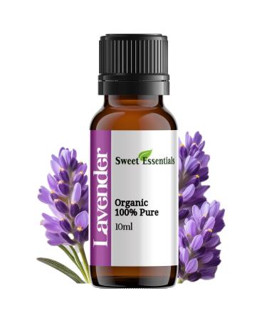 Premium Organic Lavender Essential Oil 10ML Imported from France - 100% Pure Lavandula Officinalis Undiluted Therapeutic Grade Aromatherapy - Perfect for Diffusers Hair Skin and Nail Care