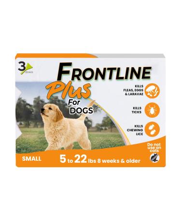 FRONT LINE Drops for Small Dogs Weight 5lbs to 22lbs - 3 Treat ments