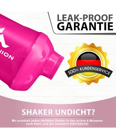 Buy Pink Deluxe 800ml Women Protein Shaker - Leak-Proof BPA-Free Sieve & Scale - Perfect for Gym & Fitness | Amity Union - Buy Online on GoSupps.com