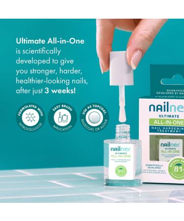 Nailner Ultimate Nail Hardening Treatment - Clear Varnish for Stronger, Healthier-Looking Nails 10ml - Buy Online on GoSupps.com