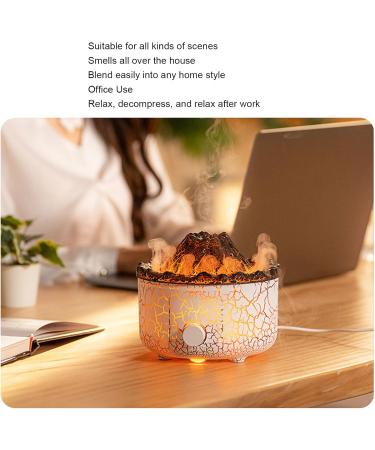 Buy Remote-Controlled Aromatherapy Device - Multifunctional Volcanic Classor with Smoke Ring Effect | Stylish Two-Colored Design for Home & Office (White EU Connector) - Buy Online on GoSupps.com