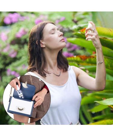 6 Pack 50ml Transparent Empty Spray Bottles - Refillable Fine Mist Atomizers with Funnel & Labels for Perfume Travel | White - Buy Online on GoSupps.com