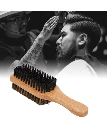 Double-Sided Hairbrush & Mustache Brush for Men | Rubber Wood Handle Bristle Imitation - Premium Beard Care Tools - Buy Online on GoSupps.com
