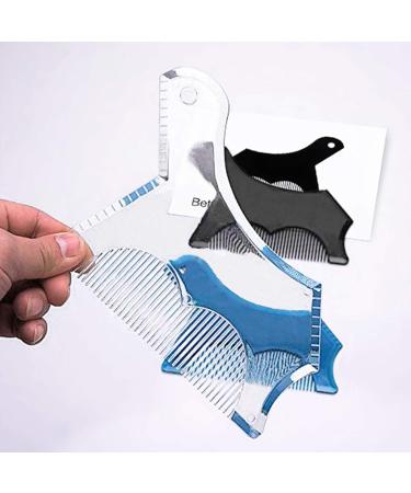 Beard Shaper Tool LucBuy Beard Shaping Template Plus Styling Beard Comb All-in-One Tool for Goatee Mustache Sideburns Grooming Guide for Men Jaw Cheek/Neck Line Symmetric/Curve/Step Cut Beard Shaper B-black - Buy Online on GoSupps.com