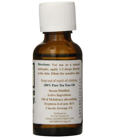 Tea Tree Therapy Oil 1 fl oz - Pure Tea Tree Oil for Natural Skin Care - Buy Online on GoSupps.com