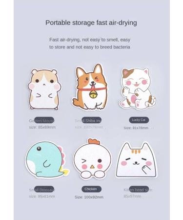 6 Wood Pulp Cotton Wipe Kitchen Cleaning Household Compressed Water Absorption Decontamination Double-Sided Sponge Brush - Buy Online on GoSupps.com