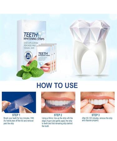 Premium Teeth Whitening Strips - Peroxide-Free Safe for Enamel Quick Results - 28 Strips for White Teeth Sensitivity - Buy Online on GoSupps.com