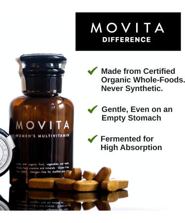 Movita Women's Daily Multivitamin - Organic Vegan-Friendly Whole Foods - 30 Day Supply (Refill Pouch) - Buy Online on GoSupps.com