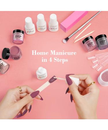 AZUREBEAUTY 30Pcs Dip Powder Nail Kit - Translucent Nude Pink Dipping Liquid Set Matte Top Coat & Recycling Tray for DIY Nail Art - Perfect for Home & Salon Use - Buy Online on GoSupps.com
