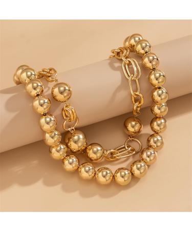 OralGos Stylish Double Layer Pearl Necklace - Punk Gothic Choker Collar Fashion Jewelry for Women - White - Buy Online on GoSupps.com