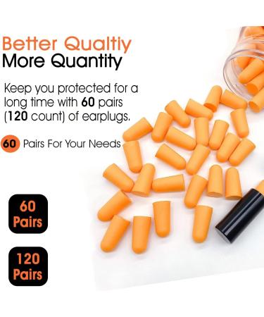 Klickmart Super Soft Foam Ear Plugs for Sleep 38db SNR 60 Pairs - Reusable Orange Earplug for Sleeping, Travel, Loud Noise - One Size Fits All - Buy Online on GoSupps.com