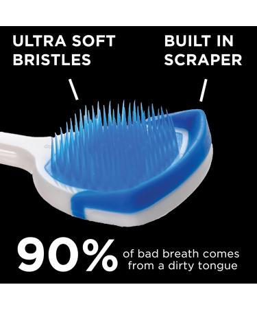 Orabrush Tongue Cleaner - Fight Bad Breath with 1 Piece (2 Count) in Blue or Orange - International Shipping Available - Buy Online on GoSupps.com
