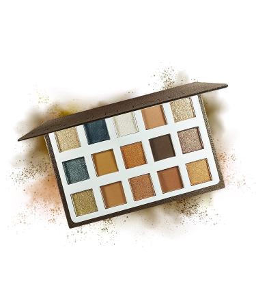 Ccolor Cosmetics Golden 15-Color Eyeshadow Palette | Highly Pigmented, Long-Wearing, Easy-to-Blend Bronze Gold Matte & Shimmer Eye Shadow Palette - Professional Formulated Eye Makeup - Buy Online on GoSupps.com