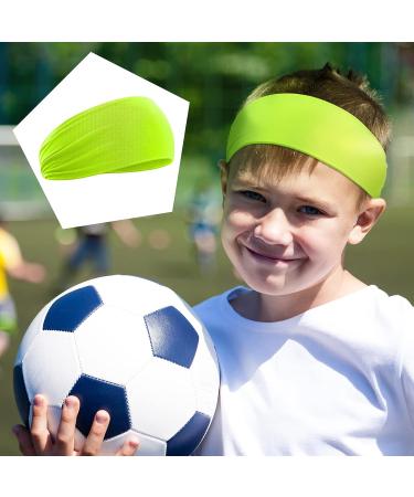 12-Piece Kids Sweatbands Set | Soft Athletic Headbands for Boys & Girls | Wicking Elastic Hairband for Sports | Assorted Colors - Buy Online on GoSupps.com