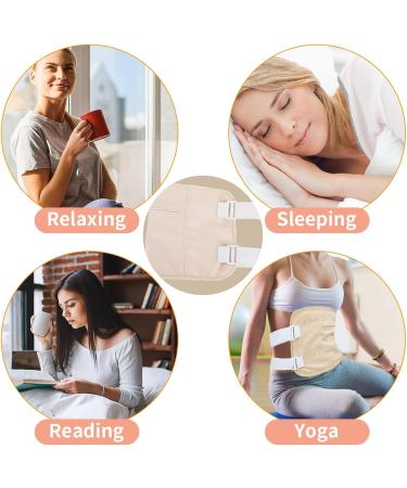 HEEPDD Sleep Castor Oil Pack - Portable Ergonomic Wrap for Lymphatic Drainage & Liver Detoxification | Reusable Adjustable Compress (Khaki) - Buy Online on GoSupps.com