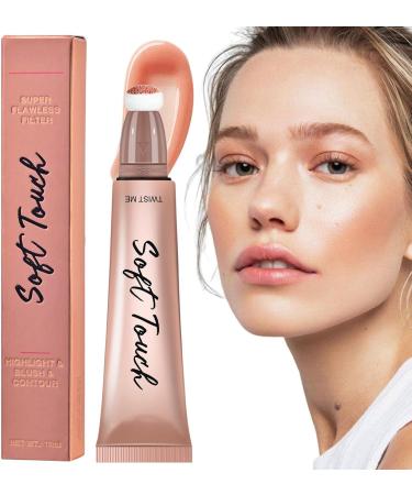 Highlighter Stick Cheek Face Cosmetic Liquid Makeup Stick Highlight - 3D Makeup Highlighter Makeup Stick for Stage B1 Blush - Buy Online on GoSupps.com