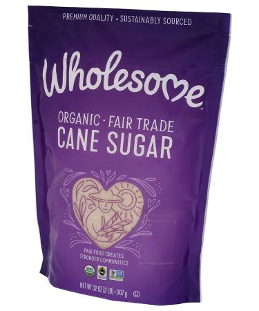 Wholesome Sweeteners Organic Sugar Cane 2 lb - Pure, Natural, and Certified Organic - Buy Online on GoSupps.com