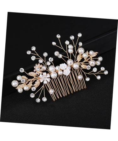 minkissy Tocados Para El Hair Jewelry for Women Handmade Hair Combs Golden Hair Comb Bridal Tiara Rhinestone Hair Comb Rhinestone Comb Bridal Headwear Flowers Headgear - Buy Online on GoSupps.com
