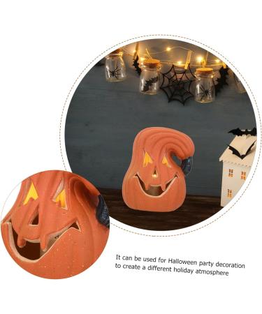 HOMSFOU Pumpkin Lantern Ornament Halloween Decor Trick or Treat Pumpkin Lamp Plastic Jack o Lantern Pumpkins Festival Ornament Halloween Lantern Halloween Light Decor 3d Hollow Out Pe Led Orange 16X12CM - Buy Online on GoSupps.com