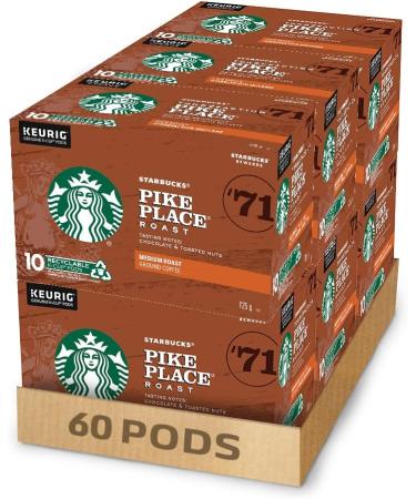 Starbucks Pike Place Medium Roast Coffee Single Serve Keurig K-cup Pods 6 Boxes 60 Capsules & French Roast Dark Roast Coffee Single Serve Keurig K-Cup Pods 24 Capsules - Buy Online on GoSupps.com