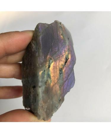 Crystal Decoration 75g Natural Raw Purple Labradorite Crystal Gem Rough Specimen Healin - Buy Online on GoSupps.com