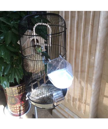 Bonaweite Caged Bird Bath Tub for Small Birds - Parakeet, Canary, Budgerigar, Cockatiel - White Birdcage Accessory - Buy Online on GoSupps.com