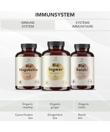 Bionutra Organic Ginger Capsules - 270 x 600 mg Vegan & Gluten-Free High-Dose Residue-Controlled German Quality - 9-Month Supply - Buy Online on GoSupps.com