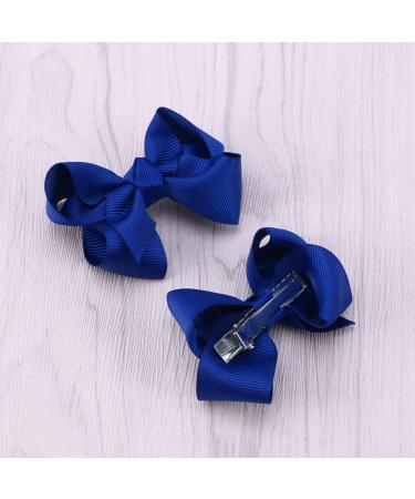Lurrose Blue Hair Clips Set - 12 Hair Bows & 50 Metal Hair Clips | Classic Hair Accessories for Girls - International Shipping - Buy Online on GoSupps.com