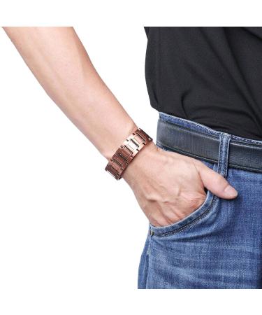 Copper Magnetic Therapy Bracelet for Men with Arthritis - 9.0 inches Adjustable - Father's Day Gift - Buy Online on GoSupps.com