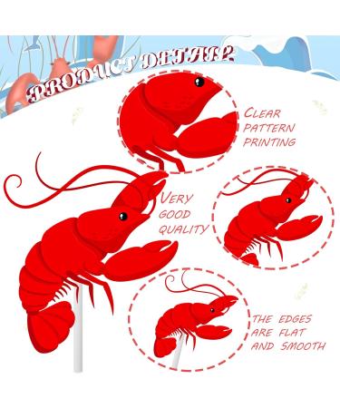 Lobster Cupcake Toppers 24Pcs Crawfish Cupcake Picks Crawfish Birthday Party Decorations Red Lobster Cake Picks for Under The Sea Baby Shower Supplies - Buy Online on GoSupps.com