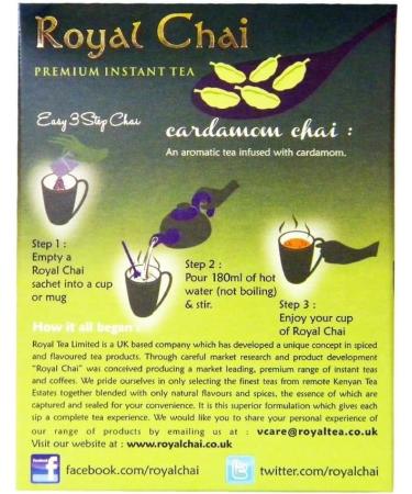 Royal Chai - Premium Instant Tea - Cardamom (sweetened) 220g x 2 - Buy Online on GoSupps.com