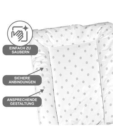 Babynness Waterproof Wrapping - High Quality & Wipeable Diaper Area Expansion - Dotted Gray 50x70 cm - Buy Online on GoSupps.com