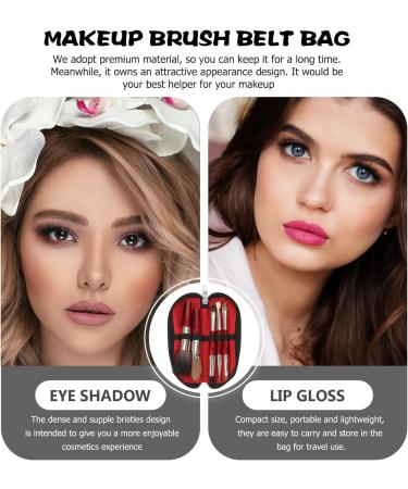 Beavorty 4 Sets makeup brush with bag applicator eyeshadow makeup brush for women makeup make up brush travel size kit for women makeup tool girl the face fabric lip brush - Buy Online on GoSupps.com
