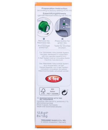 Buy Teekanne Tealounge Capsules - Pai Mu Tan Peach No. 501 White Tea (3x8) for International Shipping | Premium White Tea Online - Buy Online on GoSupps.com