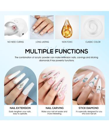 COSCELIA Transparent 8g Powder for 3D Nail Extensions - No Lamp Required | Premium Quality eCommerce Shipping Worldwide - Buy Online on GoSupps.com