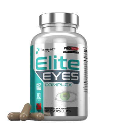 Ultra Premium Eye Vitamins Complex Elite Eyes (3X Strength) Strongest Vision Supplement in The UK Lutein + Zeaxanthin + Meso-Zeaxanthin + Bilberry 90 Vegan Capsules n