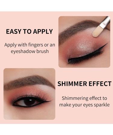 Oulac Glitter Eyeshadow Metallic Finish - High Impact Peachy Bronze | Waterproof Formula | Vegan | 12g (08) - Buy Online on GoSupps.com