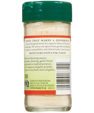 Buy Frontier Organic Garlic Powder 2.33 oz | Premium Quality Seasoning - Buy Online on GoSupps.com