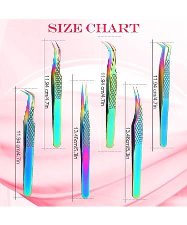 7-Piece Precision Eyelash Extension Tweezers Kit for Professional & Beginners | Lash Tech Cosmetology Tools for Volume & Individual Lash Extensions - Buy Online on GoSupps.com