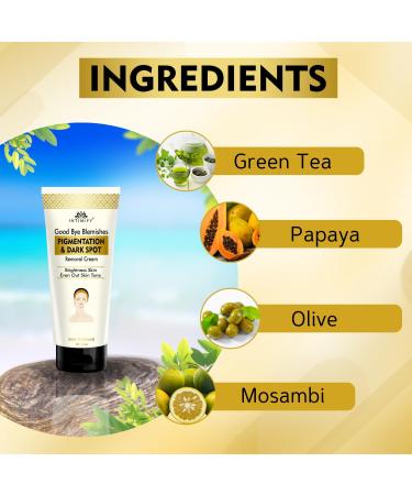 Goldy Dark Spot Corrector Cream - Remove Dark Spots Blemishes & Scars with Saffron & Green Tea | 50 gm - Buy Online on GoSupps.com